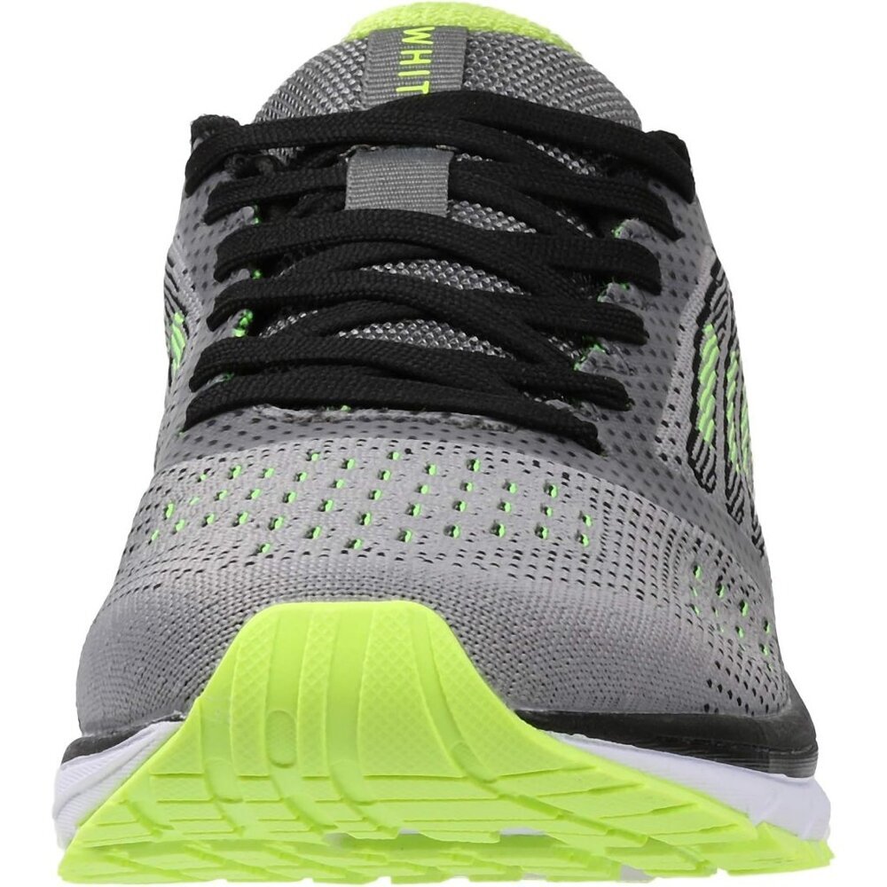 Men's Grey Green Supportive Running Shoes Cushioned Athletic Lace Up Sneakers - Picture 4 of 6